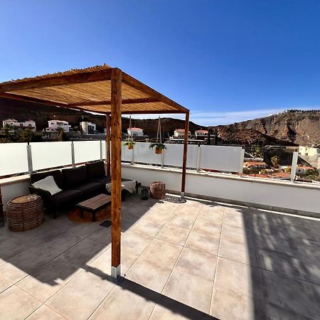 Dream Villa With Heated Pool, Rooftop & Ocean Views Mogán 外观 照片