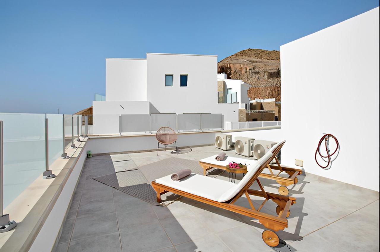 Dream Villa With Heated Pool, Rooftop & Ocean Views Mogán 外观 照片