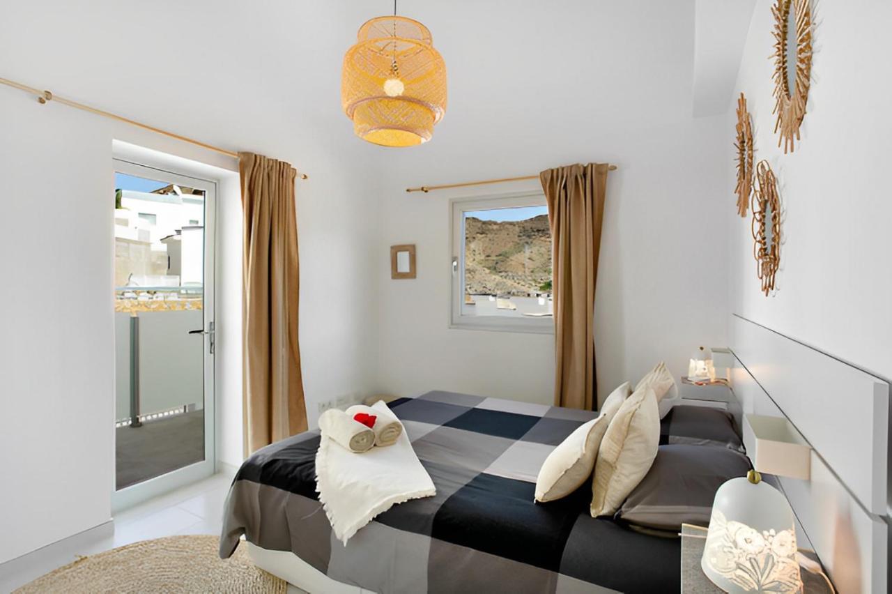 Dream Villa With Heated Pool, Rooftop & Ocean Views Mogán 外观 照片